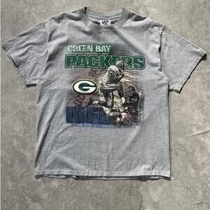 90s Vintage Green Bay Packers Grey T Shirt Size XL